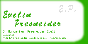 evelin presneider business card